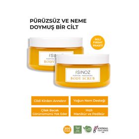 Sinoz Body Scrub 2x300 gr Besleyici Arındırıcı Nemlendirici Vücut Peelingi