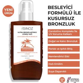Sinoz Bronzlaştırıcı 200 ml Güneş Yağı