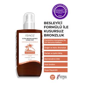 Sinoz Bronzlaştırıcı 200 ml Güneş Yağı