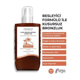 Sinoz Kusursuz Bronzlaştırıcı 200 ml Güneş Yağı Spreyi