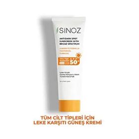 Sinoz Leke Karşıtı SPF 50+ 50 ml Yüz Güneş Kremi