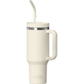 Sipnjoy 1200 ml Bej Tumbler Pipetli Termos