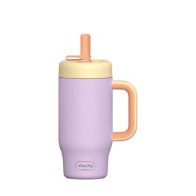 Sipnjoy HandleHug 550 ml Lila Tumbler Pipetli Çocuk Termos