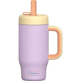 Sipnjoy HandleHug 550 ml Lila Tumbler Pipetli Çocuk Termos