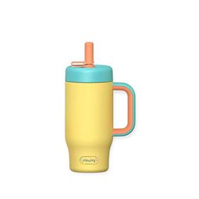 Sipnjoy HandleHug 550 ml Limon Sarısı Tumbler Pipetli Çocuk Termos