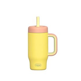 Sipnjoy HandleHug 550 ml Sarı Tumbler Pipetli Çocuk Termos
