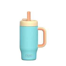 Sipnjoy HandleHug 550 ml Turkuaz Tumbler Pipetli Çocuk Termos