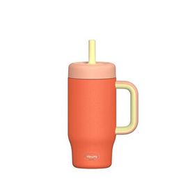 Sipnjoy HandleHug 550 ml Turuncu Tumbler Pipetli Çocuk Termos