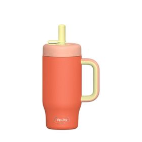 Sipnjoy HandleHug 550 ml Turuncu Tumbler Pipetli Çocuk Termos