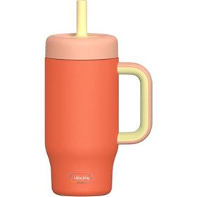 Sipnjoy HandleHug 550 ml Turuncu Tumbler Pipetli Çocuk Termos