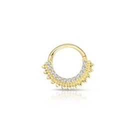 Sıra Taşlı Modelli Altın Helix Piercing