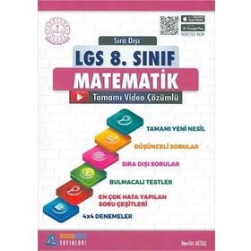 Sıradışı Analiz LGS 8. Sınıf Matematik Video Çözümlü Soru Bankası Yeni