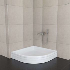 Sırduş 80x80x16 cm Oval Panelli Duş Teknesi