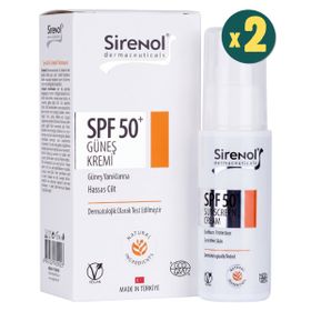 Sirenol Doğal Cadı Fındığı Spf50 2x60 ml Mineral Güneş Kremi