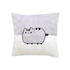 Şirin 30 cm Gri Kedi Figürlü Yastık