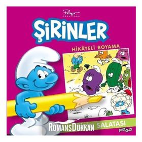 Şirin Salatası Hikayeli Boyama - Şirinler