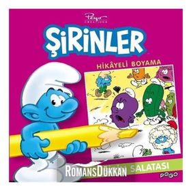 Şirin Salatası Hikayeli Boyama - Şirinler