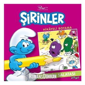 Şirin Salatası Hikayeli Boyama - Şirinler
