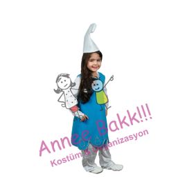 Şirinler 12-14 Yaş Lüks Çocuk Kostümü