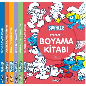 Şirinler Boyama Kitapları Seti-6 Kitap Takım - Kolektif