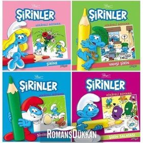 Şirinler Hikayeli Boyama Seti-4 Kitap Takım - Kolektif