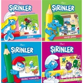 Şirinler Hikayeli Boyama Seti-4 Kitap Takım - Kolektif