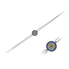 Sirius 0701B0002 Safir ve Pırlanta Taşlı Nazar Boncuklu Bileklik