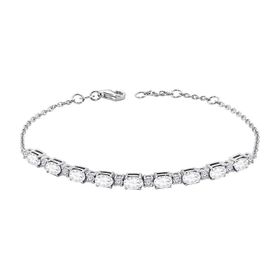 Sirius 0704B0011 Pırlanta ve Oval Beyaz Topaz Sırataş Bileklik