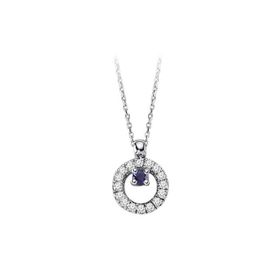 Sirius 0704P0139 Safir ve Pırlanta Taşlı Kolye