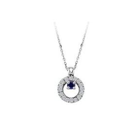 Sirius 0704P0139 Safir ve Pırlanta Taşlı Kolye