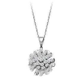 Sirius 0704P0149 Pırlanta Taşlı Çiçeksi Kolye