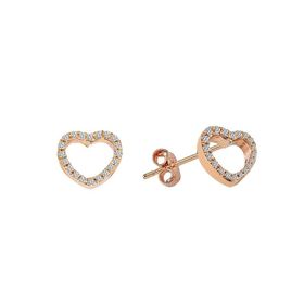 Sirius 0705E0026 Pırlanta Taşlı Amor Kalp Küpe