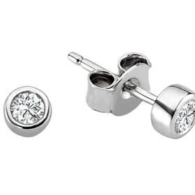 Sirius 0715E0011 F Renk 0,22 Karat Pırlanta Tektaş Küpe