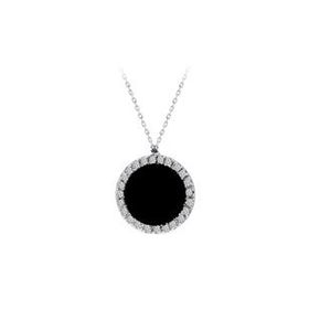 Sirius 0715P0042 Oniks Taşlı Pırlanta Kolye