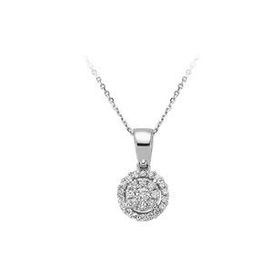 Sirius 0717P0036 1,5 Karat Efektli Pırlanta Hale Kolye