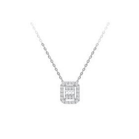 Sirius 0717P0051 F Renk 0,15 Karat Baget Pırlanta Kolye