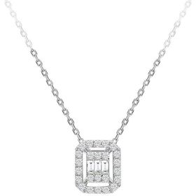 Sirius 0717P0051 F Renk 0,15 Karat Baget Pırlanta Kolye