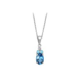 Sirius 0717P0059 Pırlanta ve Topaz Cadenza Kolye