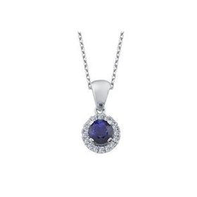 Sirius 0723P0031 Safir ve Pırlanta Taşlı Kolye