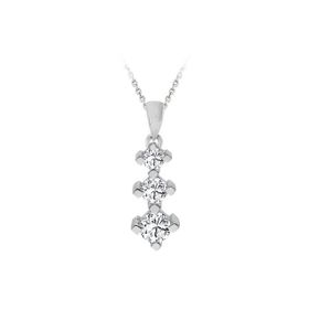 Sirius 0723P0034 E Renk 0,34 Karat Pırlanta Tria Kolye