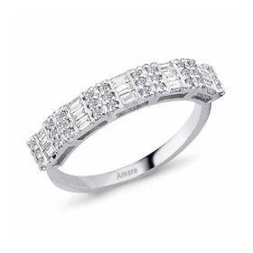 Sirius 0804R0339 Pırlanta ve Baget Kesim Yakut Taşlı 18K Yüzük