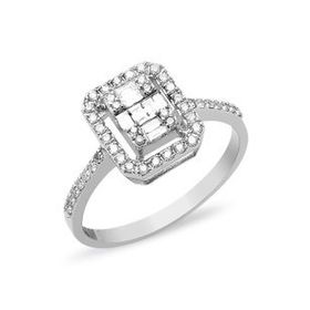 Sirius 0804R0339 Pırlanta ve Baget Kesim Yakut Taşlı 18K Yüzük