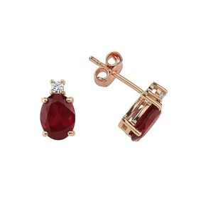 Sirius Pırlanta 0604E0129 Pırlanta Ve Oval Pembe Radolite Taşlı Küpe