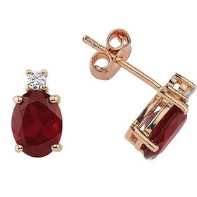Sirius Pırlanta 0604E0129 Pırlanta Ve Oval Pembe Radolite Taşlı Küpe
