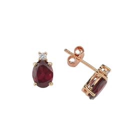 Sirius Pırlanta 0604E0129 Pırlanta Ve Oval Pembe Radolite Taşlı Küpe