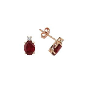 Sirius Pırlanta 0604E0129 Pırlanta Ve Oval Pembe Radolite Taşlı Küpe