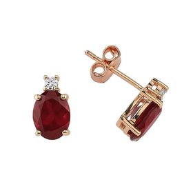 Sirius Pırlanta 0604E0129 Pırlanta Ve Oval Pembe Radolite Taşlı Küpe