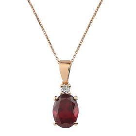 Sirius Pırlanta 0604P0164 Pırlanta Ve Oval Pembe Radolite Taşlı Kolye