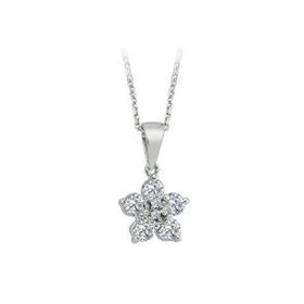 Sirius Pırlanta 0704P0077 Taşlı Çiçek Kolye