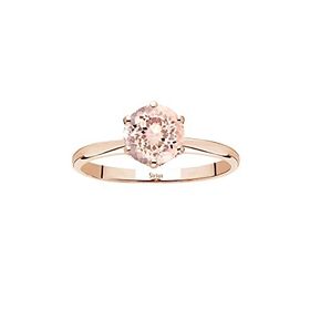 Sirius Pırlanta ve Morganite Taşlı Malaga Kırmızı Altın Yüzük